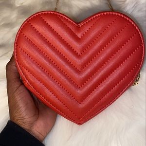 Red Heart Crossbody Bag